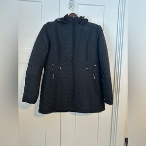 Giacca Navy Blue Women’s Chevron Hooded Puffer Jacket XL